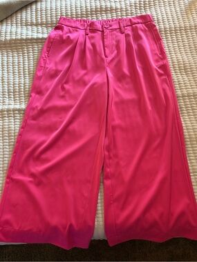 Cato Pink Satin Wide-Leg Trousers